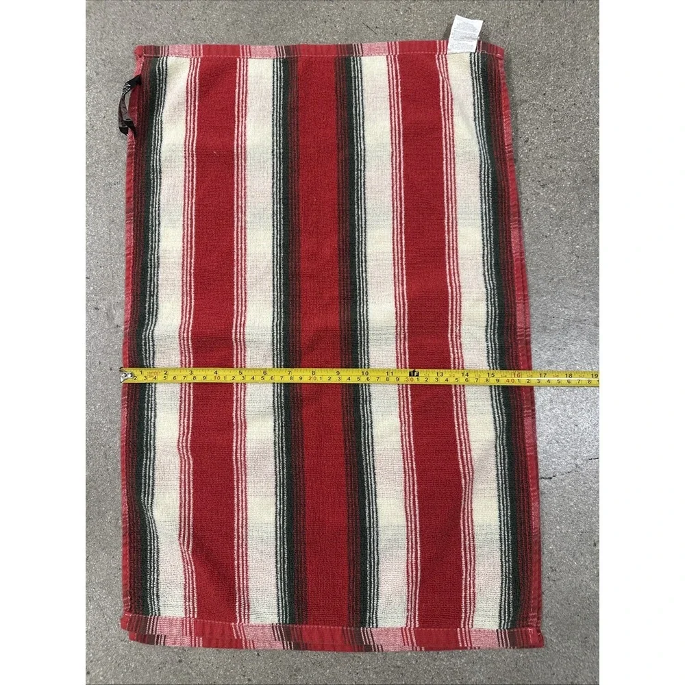 (2)VTG Lauren Ralph Lauren Hand Towel(s) Cotton 25x16'Red/White/Green Home Decor